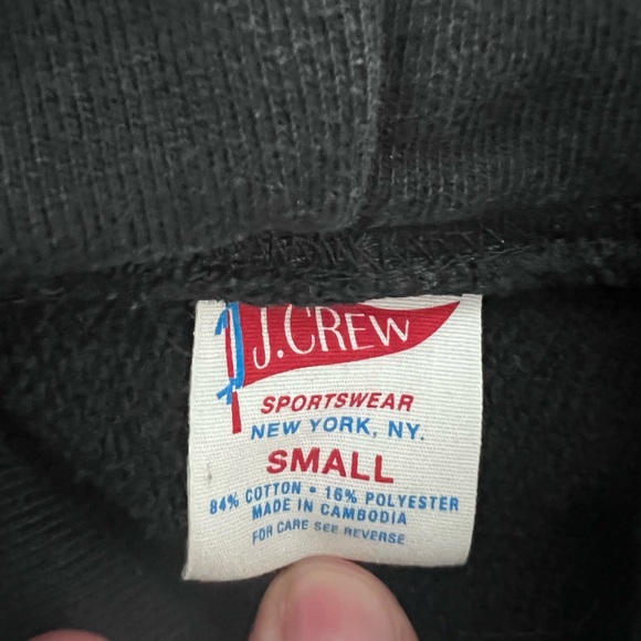 J Crew Hoodie heavy black Size S - Picture 7 of 11